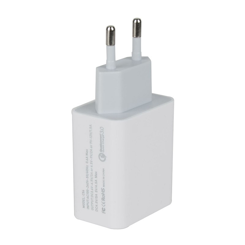 USB-C Wall Adapter - 6V-6.5V/3A, 6.5V-9V/2A, 9V-12V/1.5A (with